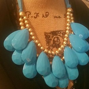 Turquoise Statement Necklace & Earrings